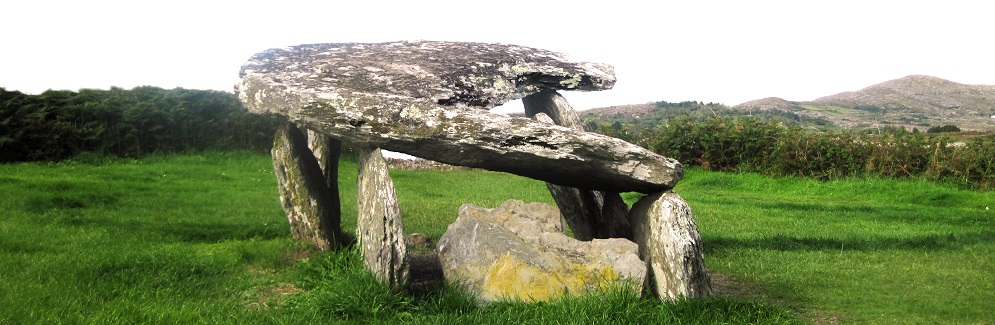 The atmospheric, ancient Altar tomb on the mizzen peninsular, West Cork, Ireland, a place that inspires a writing trip into Ireland's tribal past.